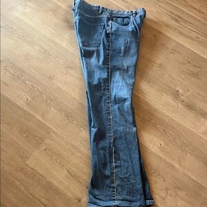 Jeans Swarovski Crystals Sz 10 Christine Alexander Festival Rodeo Wide Leg